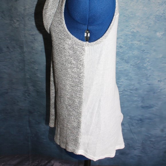 Angels Forever Young Sleeveless Cowl Neck Gray White Top ~S~ - Picture 4 of 10